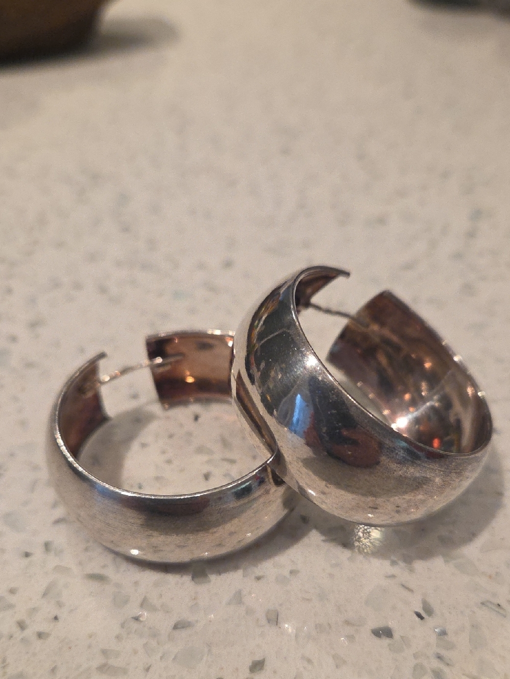 Classic Silver Hoop Earrings - Polished Dome Hoops | Sterling Silver